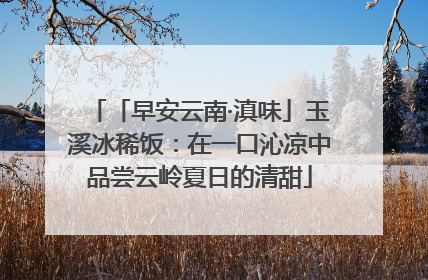 「早安云南·滇味」玉溪冰稀饭：在一口沁凉中品尝云岭夏日的清甜
