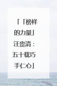 「榜样的力量」汪贵清：五十载巧手仁心