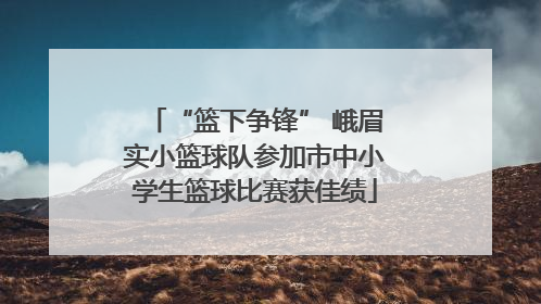 “篮下争锋” 峨眉实小篮球队参加市中小学生篮球比赛获佳绩