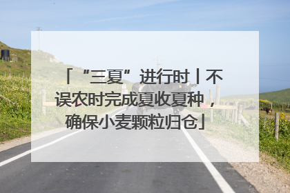 “三夏”进行时丨不误农时完成夏收夏种，确保小麦颗粒归仓