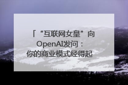 “互联网女皇”向OpenAI发问：你的商业模式经得起价格战考验么？
