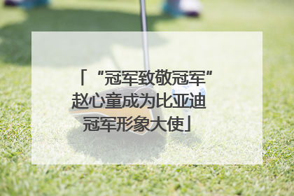 “冠军致敬冠军” 赵心童成为比亚迪冠军形象大使