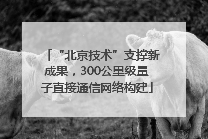 “北京技术”支撑新成果，300公里级量子直接通信网络构建