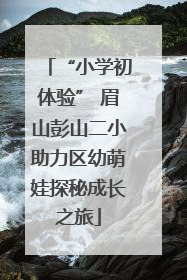 “小学初体验” 眉山彭山二小助力区幼萌娃探秘成长之旅