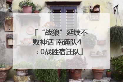 “战狼”延续不败神话 南通队4∶0战胜宿迁队