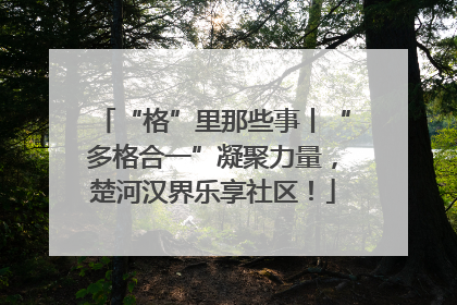 “格”里那些事丨“多格合一”凝聚力量，楚河汉界乐享社区！