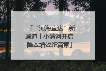 “河海直达”新通道丨小清河开启降本增效新篇章