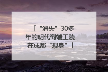 “消失”30多年的明代蜀端王陵在成都“现身”