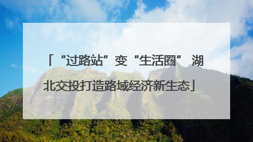 “过路站”变“生活圈” 湖北交投打造路域经济新生态
