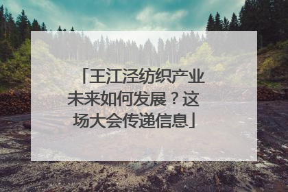 王江泾纺织产业未来如何发展？这场大会传递信息