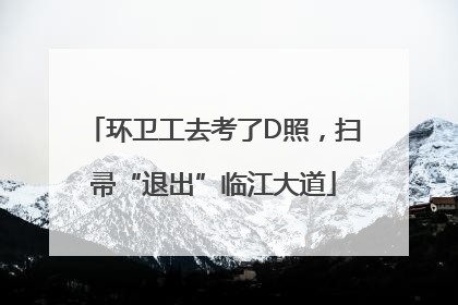 环卫工去考了D照，扫帚“退出”临江大道