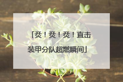 烎！烎！烎！直击装甲分队超燃瞬间