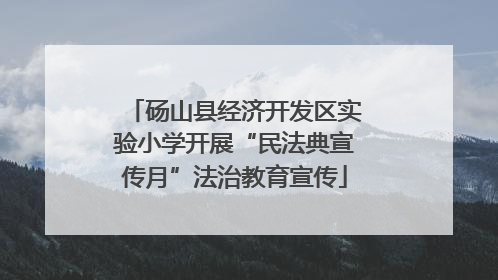 砀山县经济开发区实验小学开展“民法典宣传月”法治教育宣传