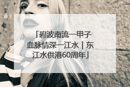 碧波南流一甲子 血脉情深一江水｜东江水供港60周年