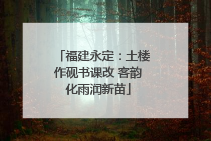福建永定：土楼作砚书课改 客韵化雨润新苗