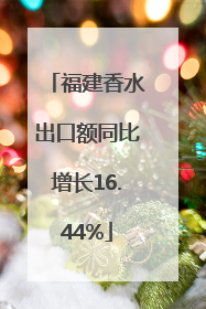 福建香水出口额同比增长16.44%