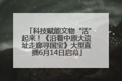科技赋能文物“活”起来！《沿着中原大遗址走廊寻国宝》大型直播6月14日启幕