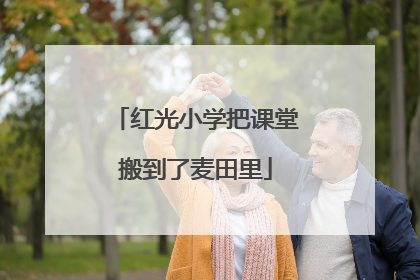 红光小学把课堂搬到了麦田里