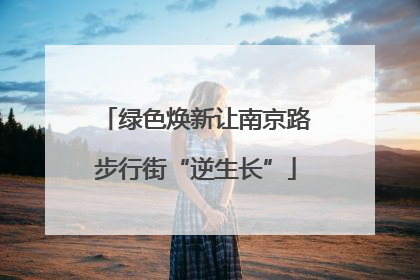 绿色焕新让南京路步行街“逆生长”