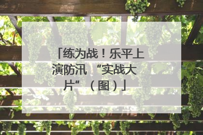 练为战！乐平上演防汛 “实战大片”（图）