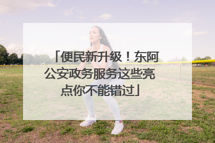 便民新升级！东阿公安政务服务这些亮点你不能错过