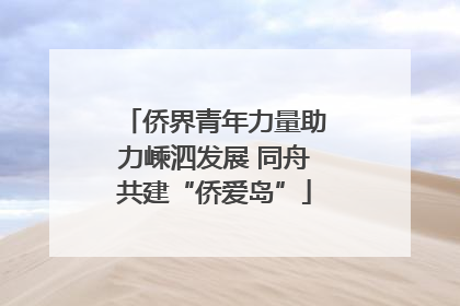 侨界青年力量助力嵊泗发展 同舟共建“侨爱岛”