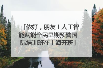 侬好，朋友！人工智能赋能全民早期预警国际培训班在上海开班