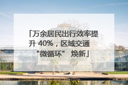 万余居民出行效率提升 40%，区域交通 “微循环” 焕新