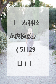 三友科技龙虎榜数据（5月29日）