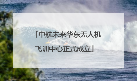 中航未来华东无人机飞训中心正式成立