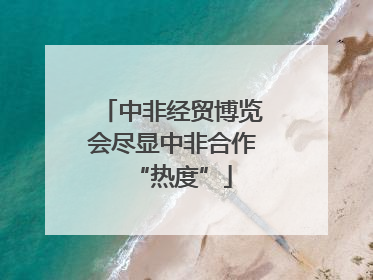 中非经贸博览会尽显中非合作“热度”
