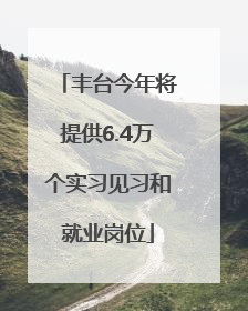 丰台今年将提供6.4万个实习见习和就业岗位