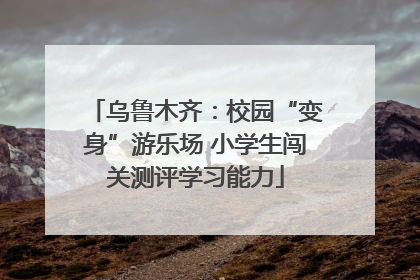 乌鲁木齐：校园“变身”游乐场 小学生闯关测评学习能力