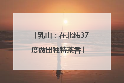 乳山：在北纬37度做出独特茶香