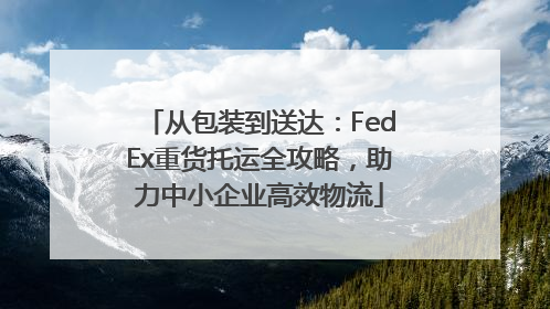 从包装到送达：FedEx重货托运全攻略，助力中小企业高效物流