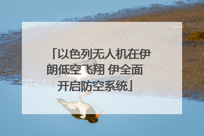 以色列无人机在伊朗低空飞翔 伊全面开启防空系统