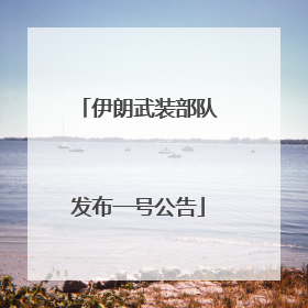伊朗武装部队发布一号公告