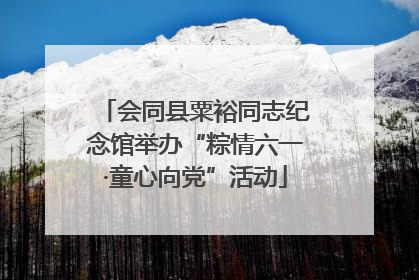 会同县粟裕同志纪念馆举办“粽情六一·童心向党”活动