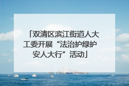 双清区滨江街道人大工委开展“法治护绿护安人大行”活动