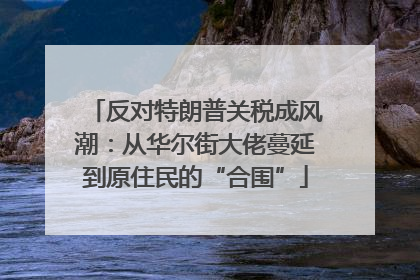 反对特朗普关税成风潮：从华尔街大佬蔓延到原住民的“合围”