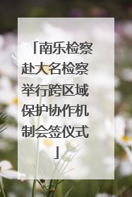 南乐检察赴大名检察举行跨区域保护协作机制会签仪式