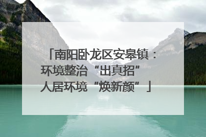 南阳卧龙区安皋镇：环境整治“出真招” 人居环境“焕新颜”