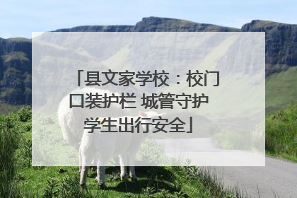 县文家学校：校门口装护栏 城管守护学生出行安全