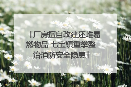 厂房擅自改建还堆易燃物品 七宝镇重拳整治消防安全隐患