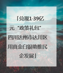 兑现1·39亿元“政策礼包” 四川达州市达川区用真金白银助推民企发展
