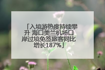 入境游热度持续攀升 海口美兰机场口岸过境免签旅客同比增长187%
