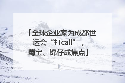 全球企业家为成都世运会“打call”，蜀宝、锦仔成焦点