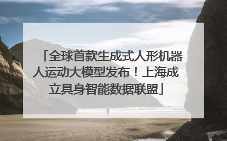 全球首款生成式人形机器人运动大模型发布！上海成立具身智能数据联盟