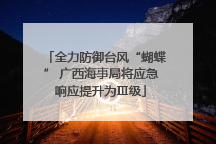 全力防御台风“蝴蝶” 广西海事局将应急响应提升为Ⅲ级