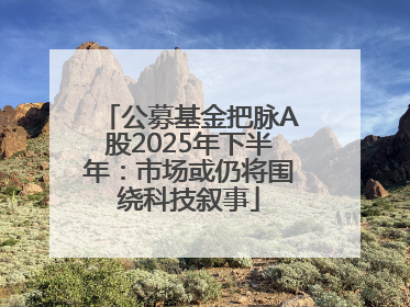 公募基金把脉A股2025年下半年：市场或仍将围绕科技叙事